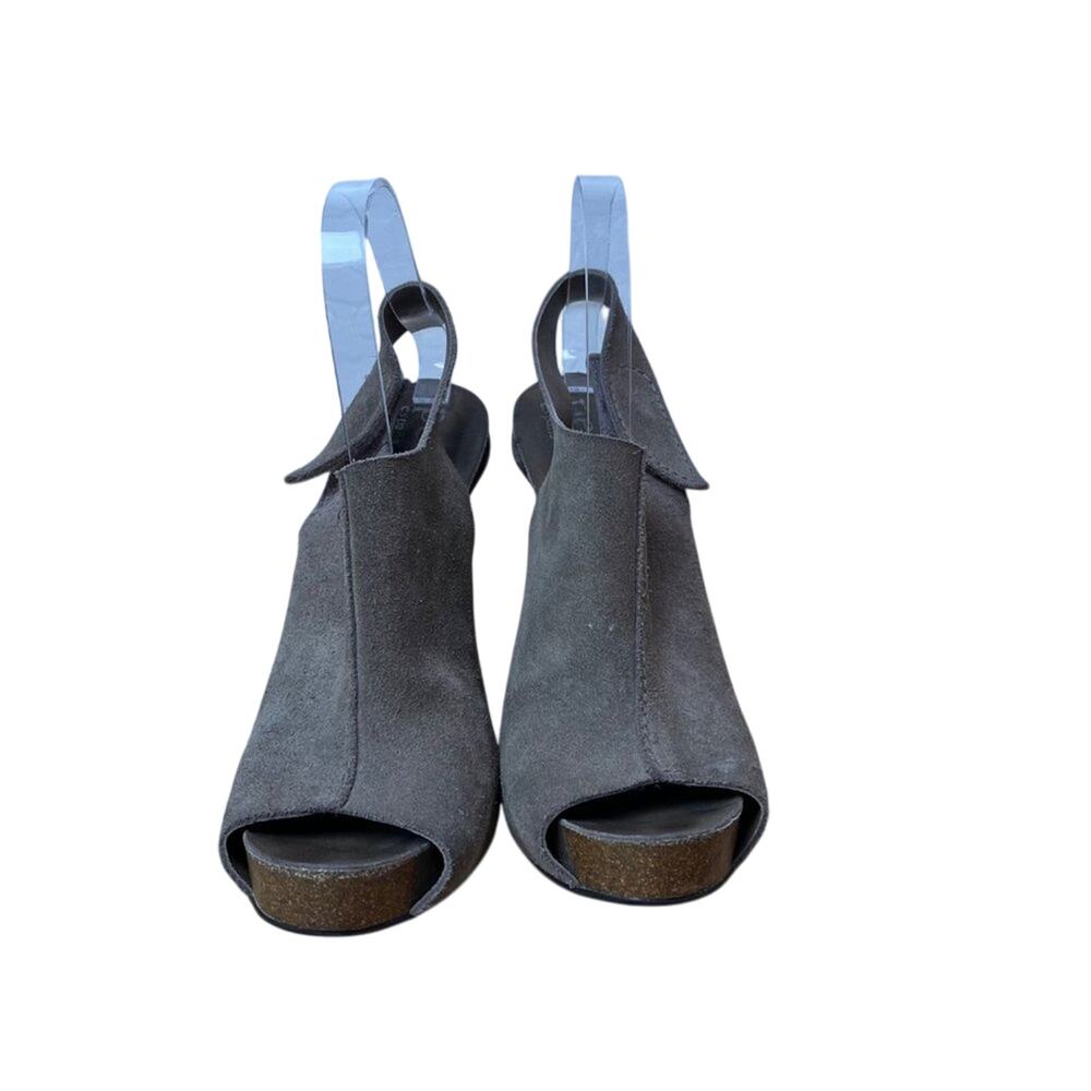 Pedro Garcia España Sandals Womens 40EU 9-9.5 Suede Ankle Strap Brown Peep Toe - Picture 2 of 9